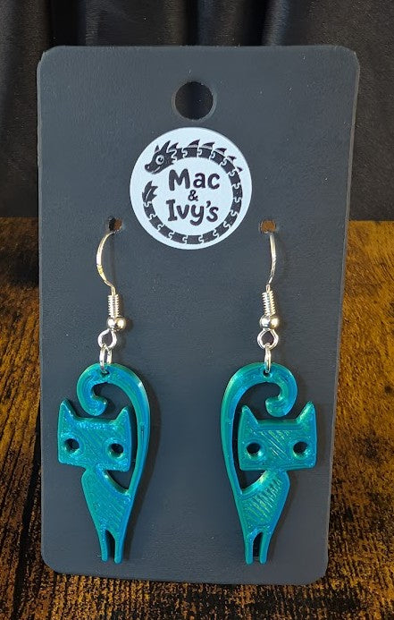 Meow-dernist Cat Earrings