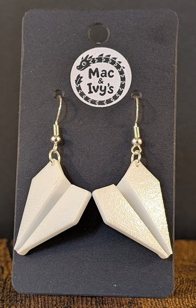 Paper Airplane Earrings