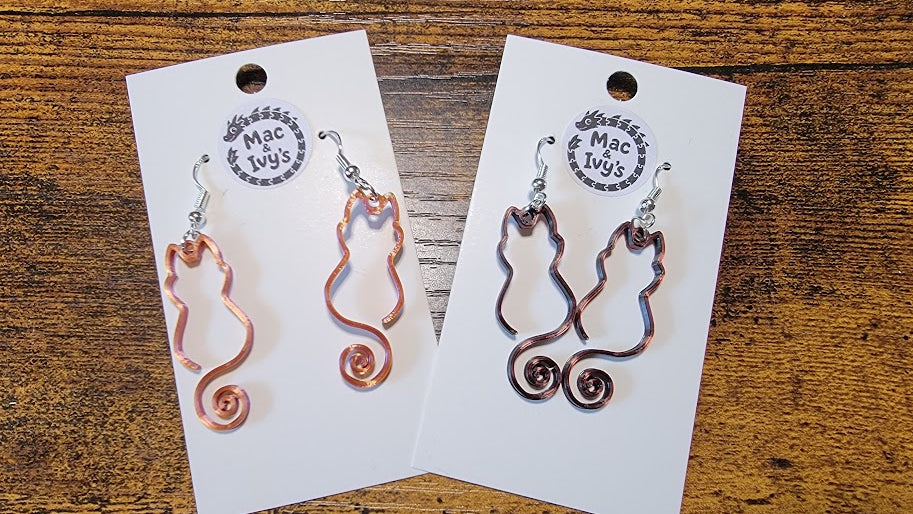 Cat Outline Earrings