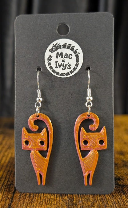 Meow-dernist Cat Earrings