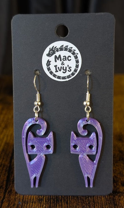 Meow-dernist Cat Earrings