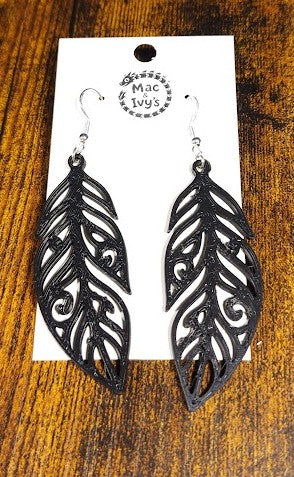 Feather Outline Earrings