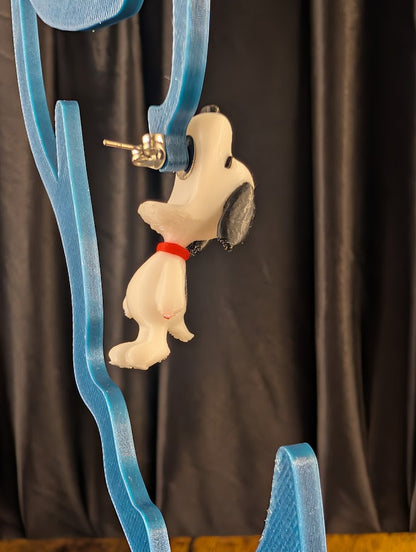 Iconic Black and White Dog Chomper Earrings