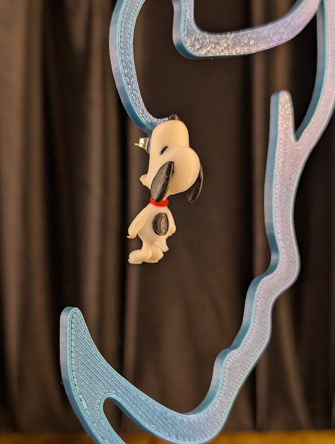 Iconic Black and White Dog Chomper Earrings
