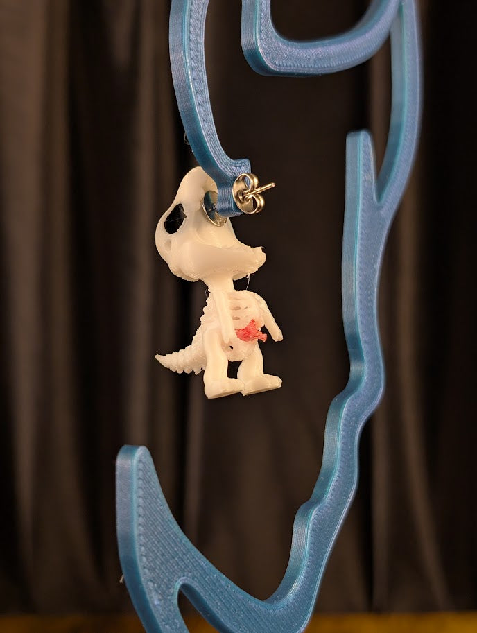 Rex the Dino Skeleton Chomper Earring