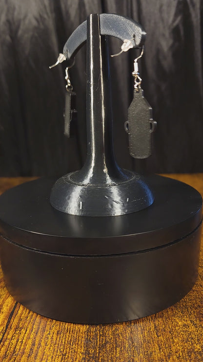 Pencil, Ruler or Crayon with Glasses Earrings