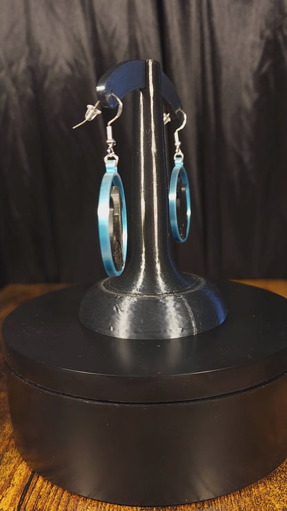 Black Cat Circle Earrings
